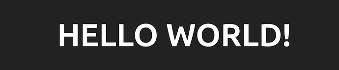 hello world